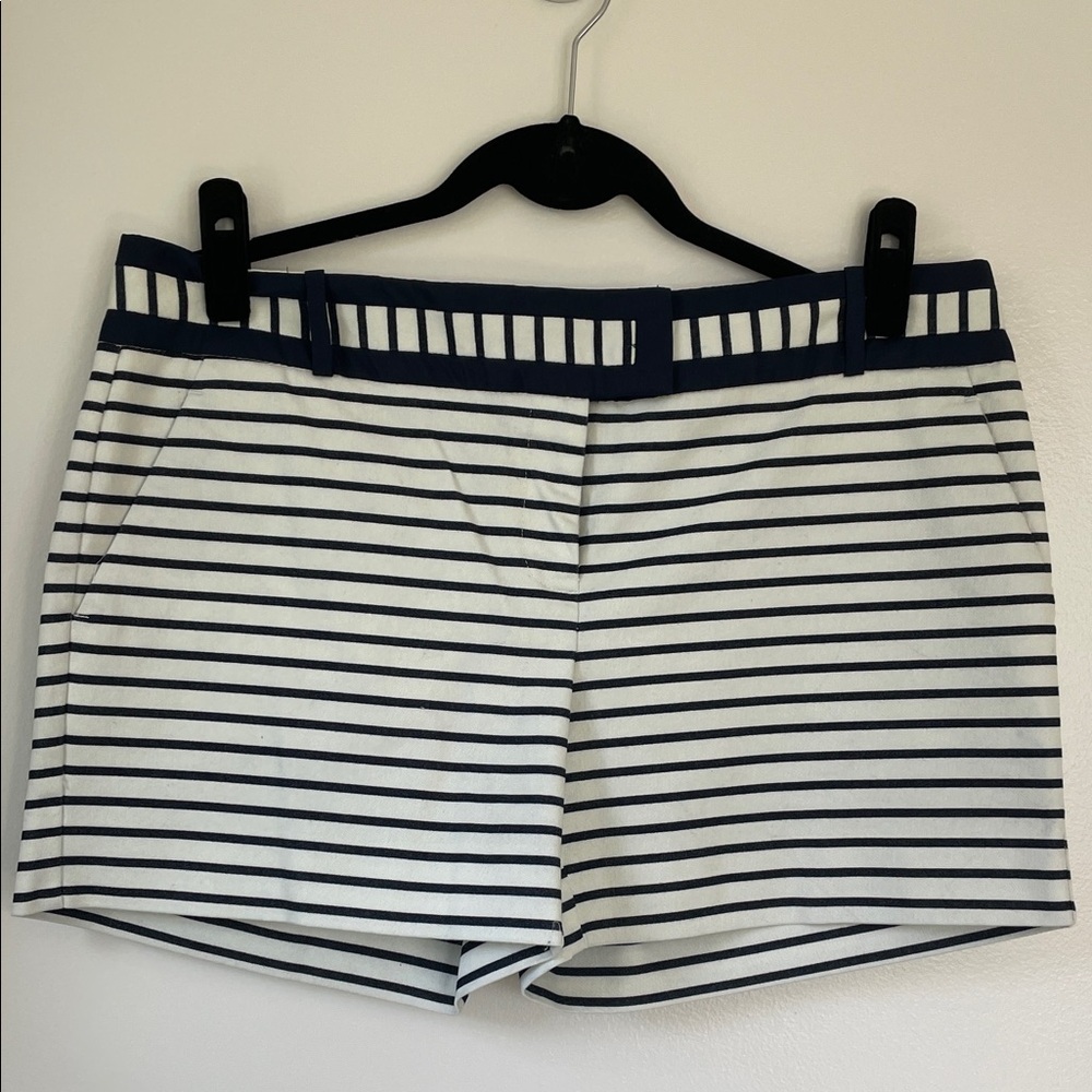 The Limited Navy and White Striped High Waist Shorts size 12